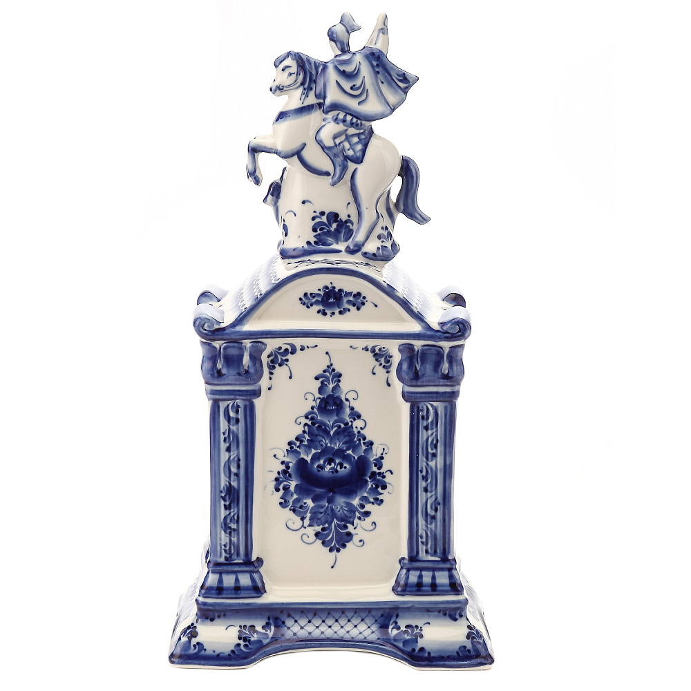 Часы «Георгий Победоносец». Фарфор Гжель - интернет магазин Русь Велика я фото 4