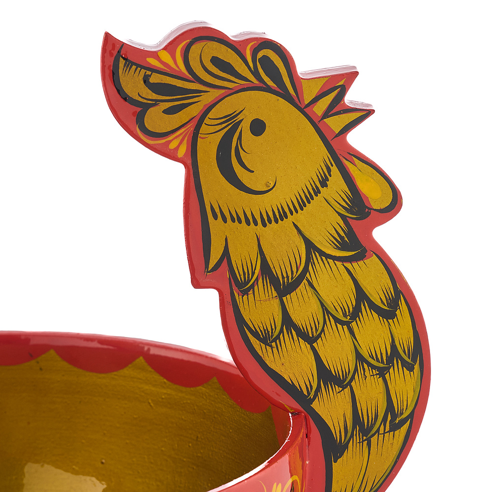 Конфетница «Петух». Хохлома - интернет магазин Русь Велика я фото 3