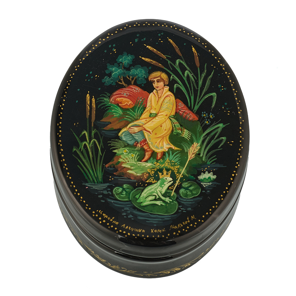 Шкатулка с художественной росписью «Царевна-лягушка» - интернет магазин Русь Велика я 