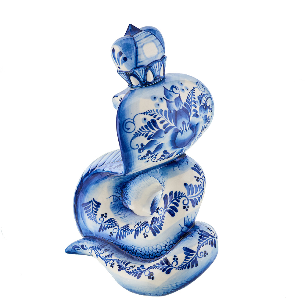 Штоф «Змея кобра». Гжель - интернет магазин Русь Велика я фото 2