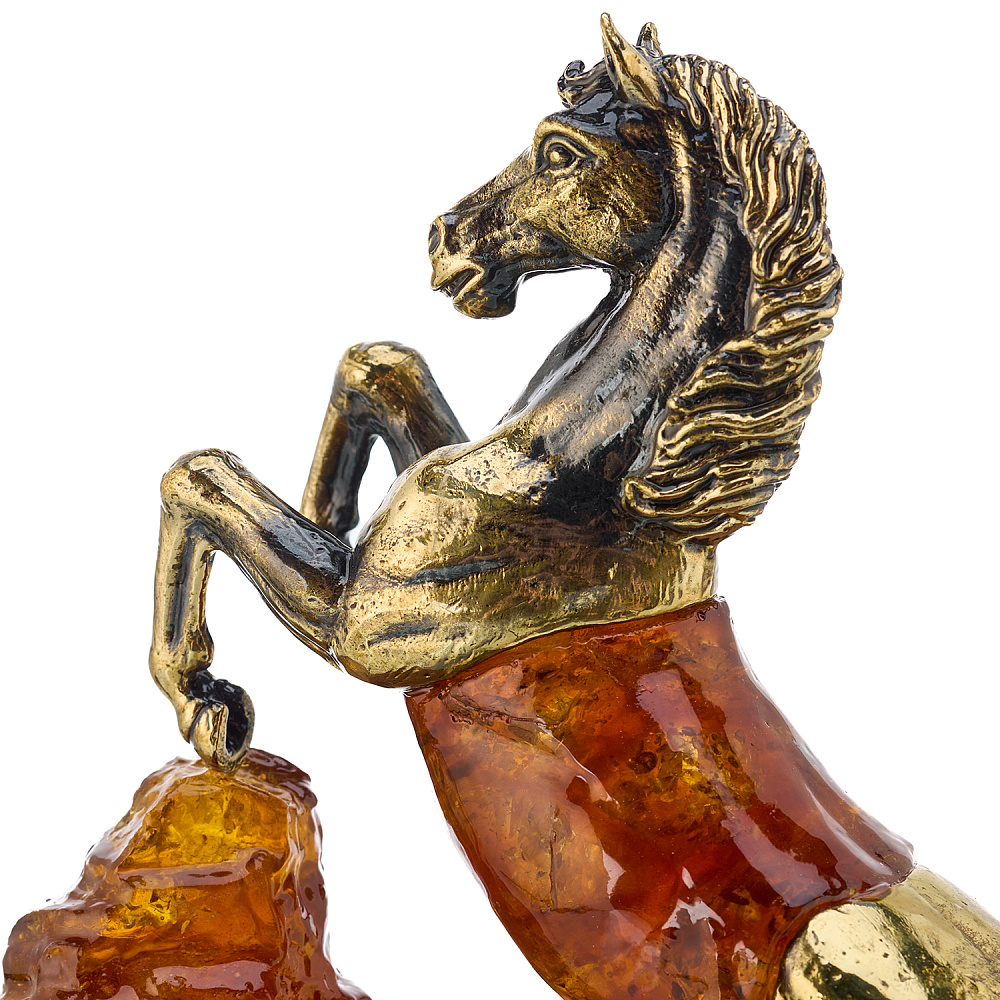 Лошадь Символ 2026 года. Скульптура из янтаря «Конь. Путь к успеху» - интернет магазин Русь Велика я фото 10
