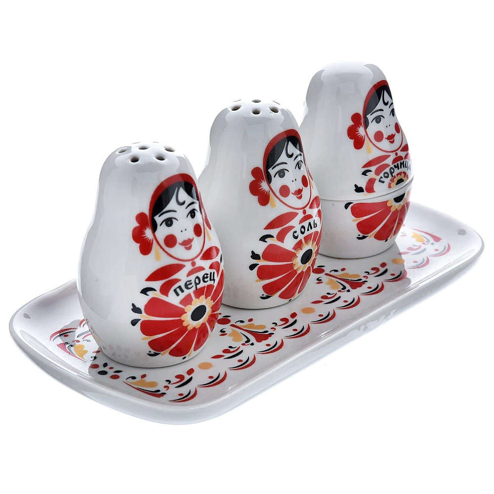 Фарфоровый набор для специй «Веселушки». Промыслы Вербилок. ВФЗ - интернет магазин Русь Велика я фото 1