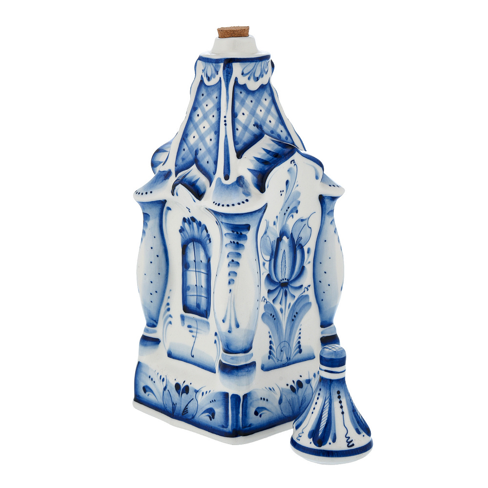 Штоф «Терем». Гжель - интернет магазин Русь Велика я фото 1