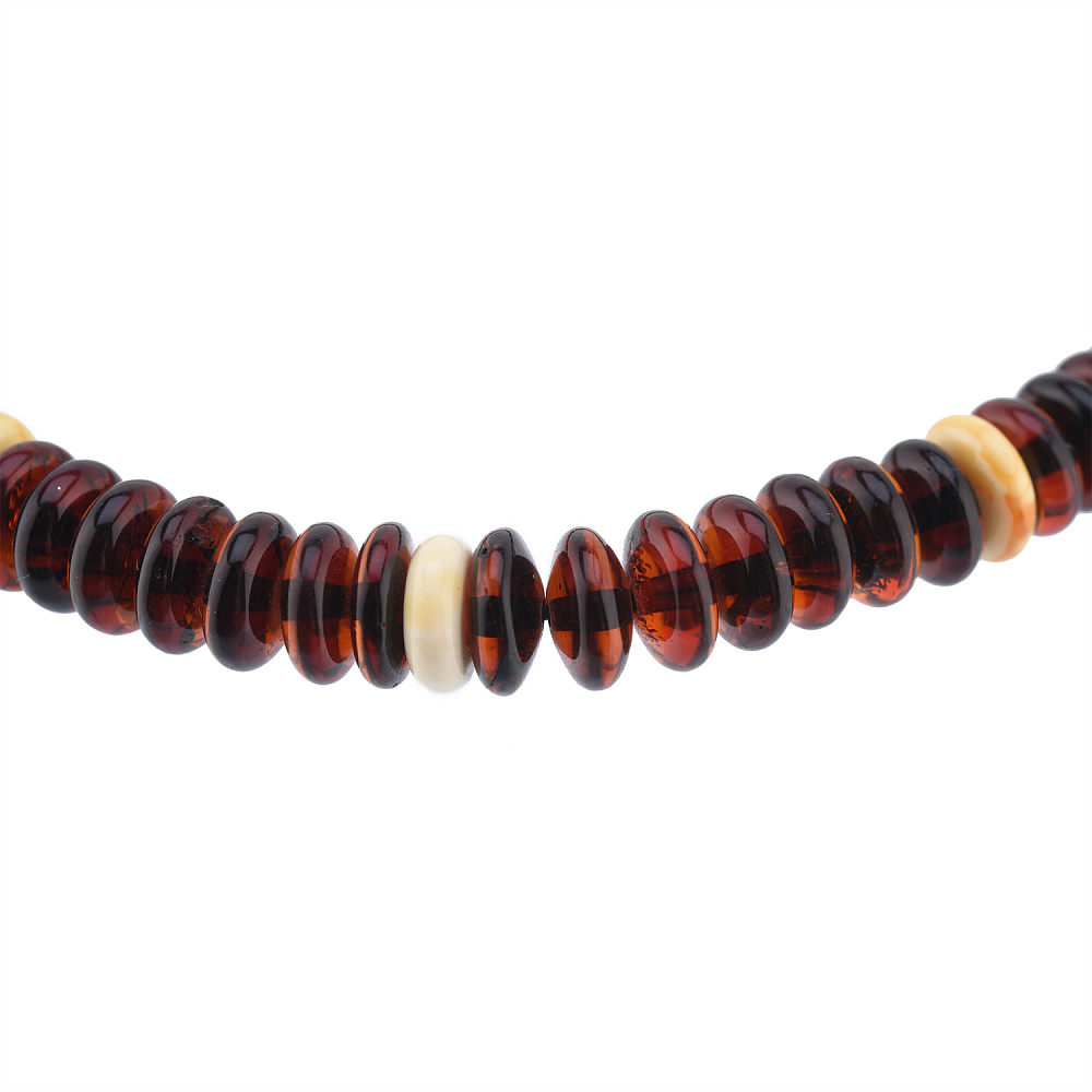 Бусы из натурального янтаря «Шайба» - интернет магазин Русь Велика я фото 1