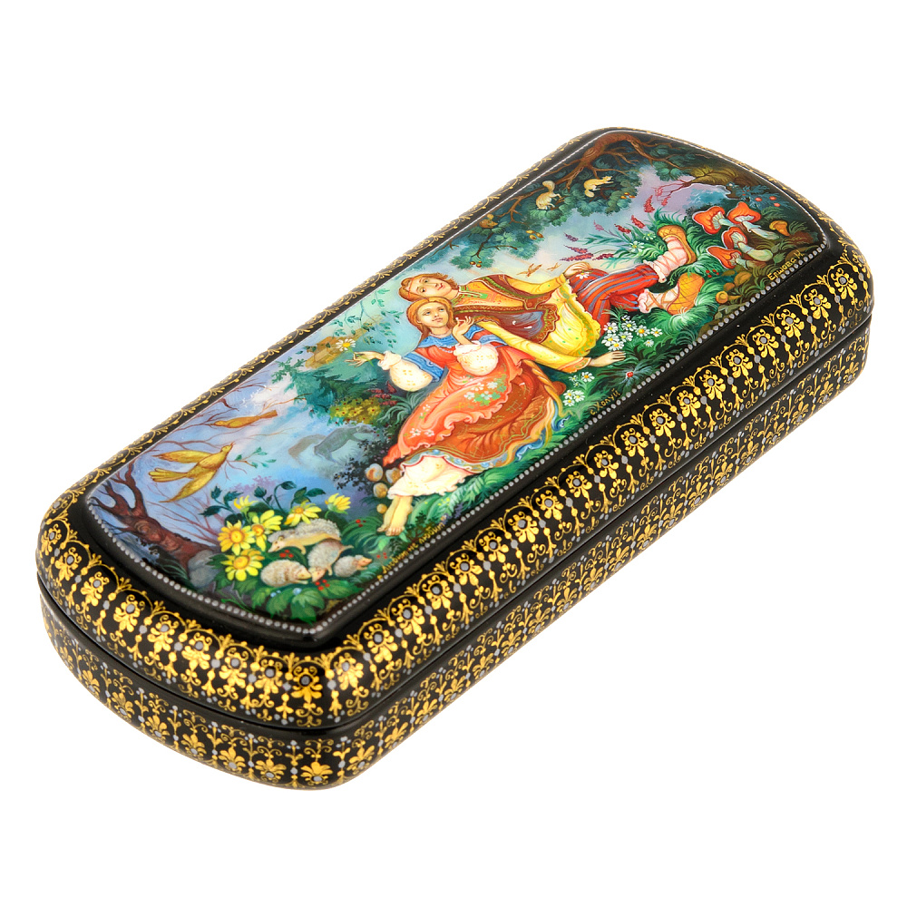 Шкатулка с художественной росписью «Любит — не любит» - интернет магазин Русь Велика я фото 1