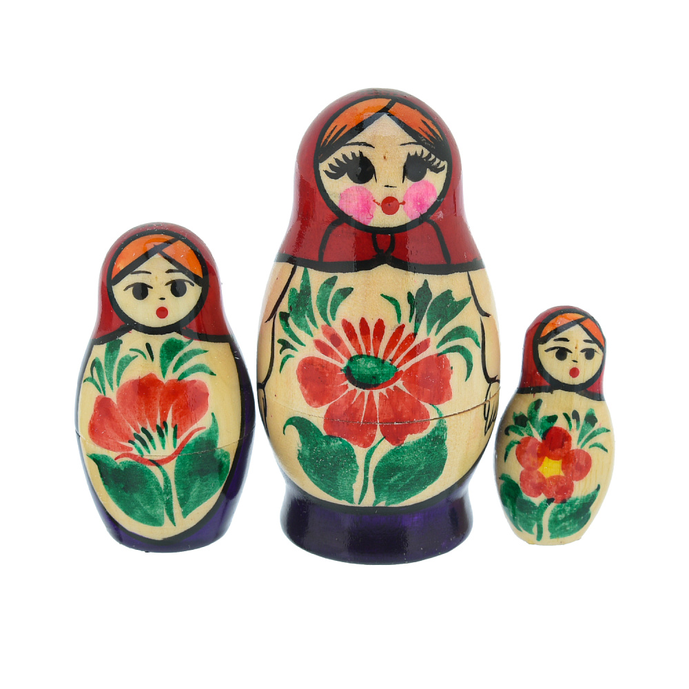 Матрешка семеновская «Россиянка» 3 места - интернет магазин Русь Велика я 