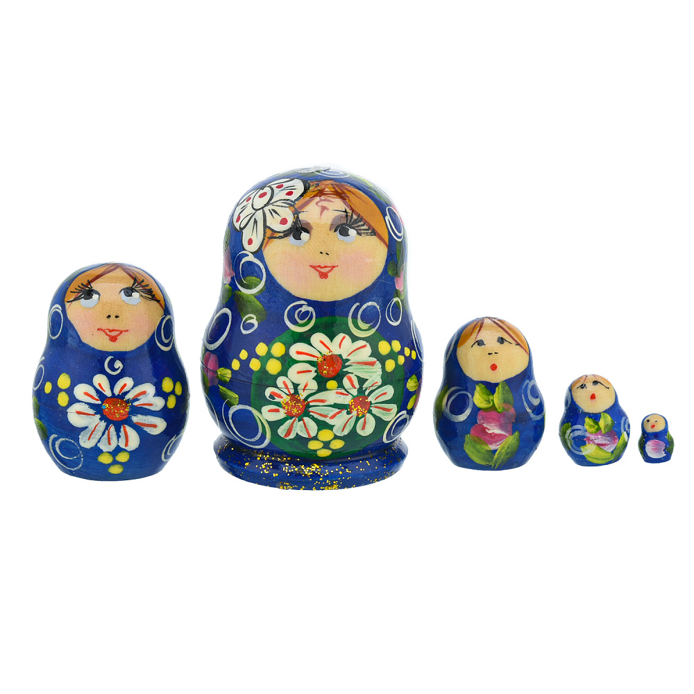 Матрешка мини «Ромашка» 5 мест - интернет магазин Русь Велика я фото 2