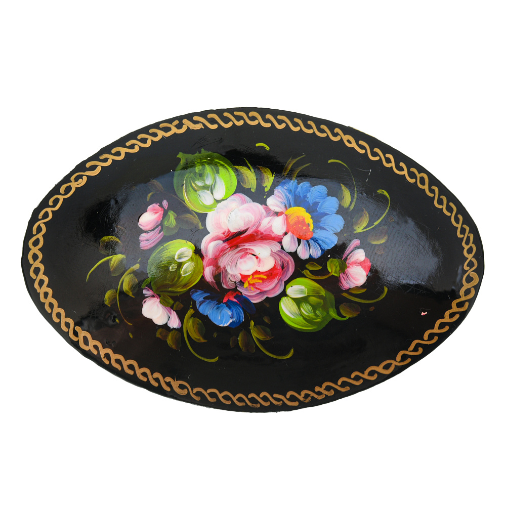 Брошь с ручной росписью «Жостово» (в ассортименте) - интернет магазин Русь Велика я фото 2