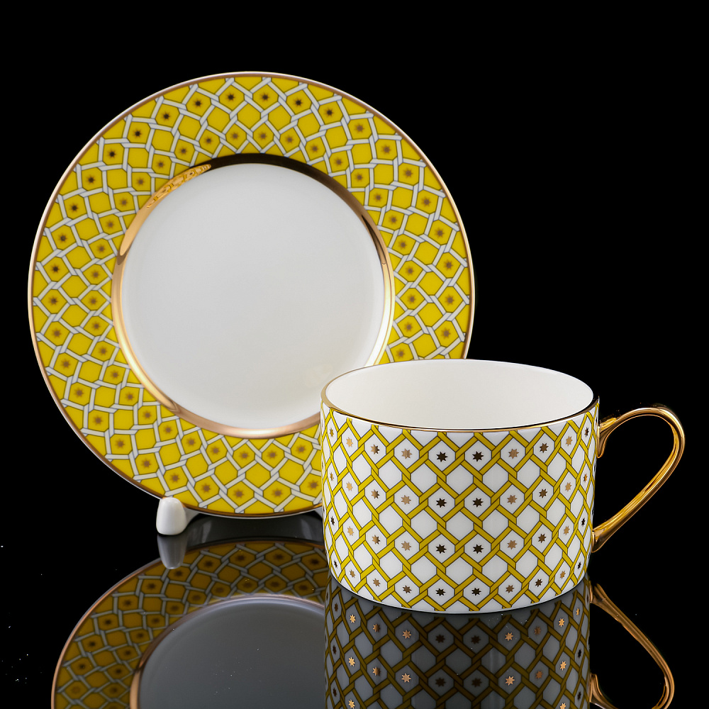 Чайная пара 250 мл «Примула 1». Форма Идиллия. ИФЗ - интернет магазин Русь Велика я 