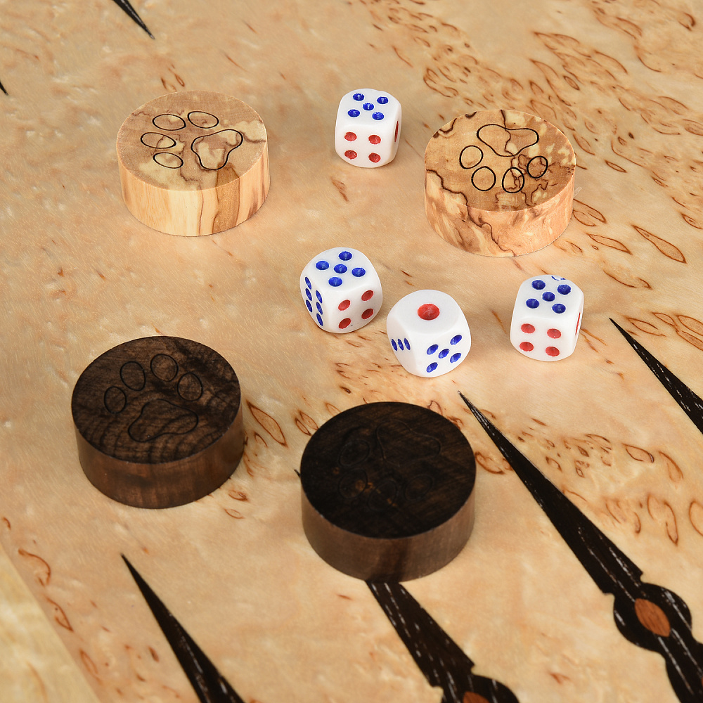 Деревянные дорожные нарды «Тигр». Карельская береза - интернет магазин Русь Велика я фото 4