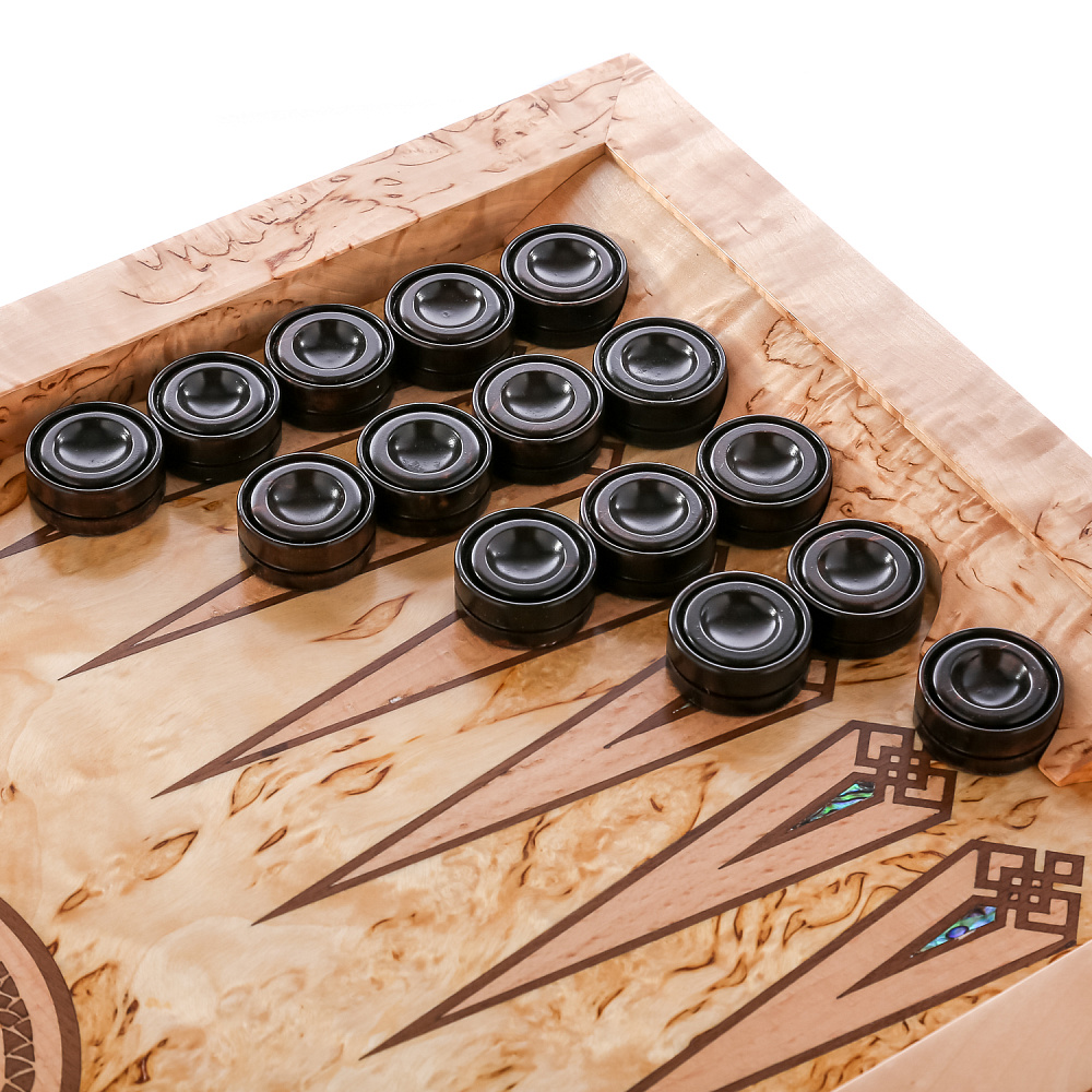 Нарды из карельской березы «Дракон» 60х30 см - интернет магазин Русь Велика я фото 8