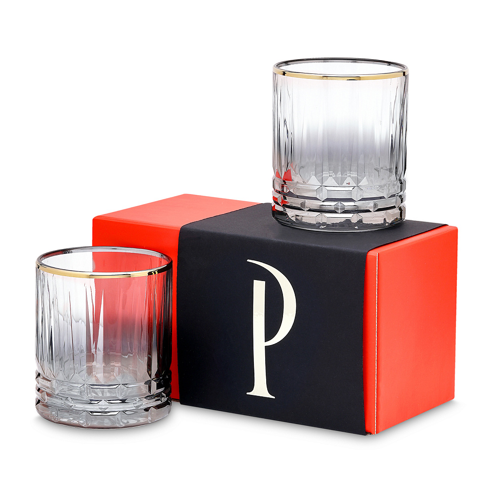 Набор стаканов для виски «Графит омбре» 300 мл - интернет магазин Русь Велика я 
