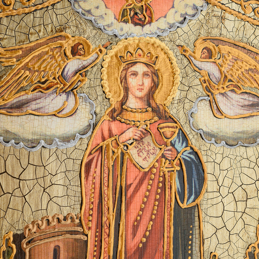 Икона «Святая Варвара Илиопольская» 15х20 см - интернет магазин Русь Велика я фото 3