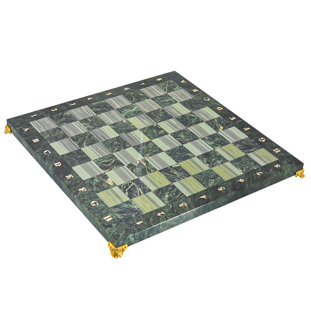 Шахматы с полем из камня и фигурами из серебра «Сражение» 38х38 см - интернет магазин Русь Велика я фото 10