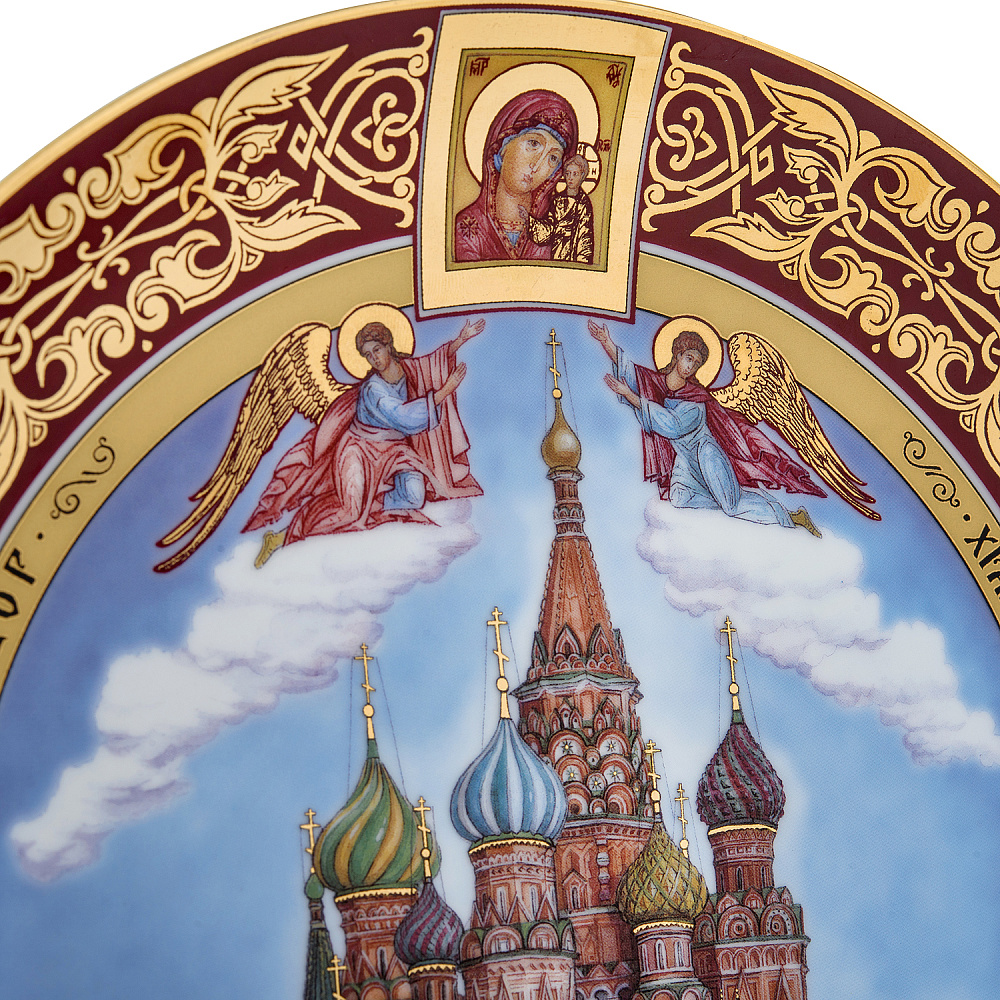 Сувенирная тарелка «Храм Василия Блаженного» - интернет магазин Русь Велика я фото 3