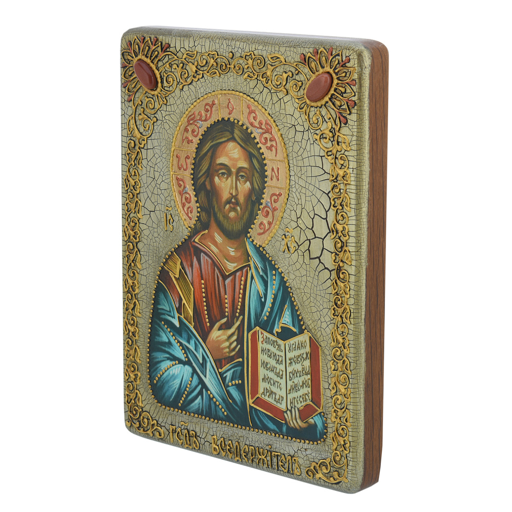 Венчальная пара икон «Божья Матерь Владимирская и Вседержитель» 15х20 см - интернет магазин Русь Велика я фото 8