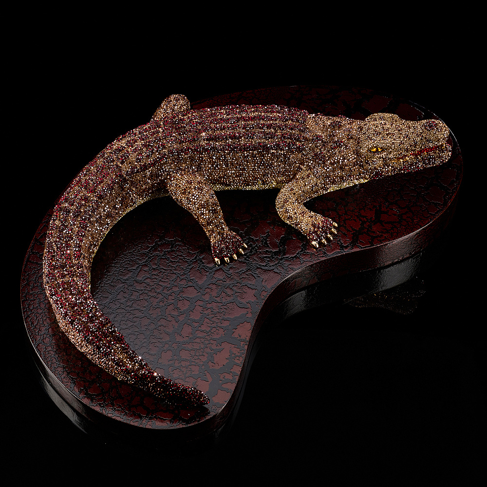 Скульптура с хрустальными стразами «Крокодил» - интернет магазин Русь Велика я 