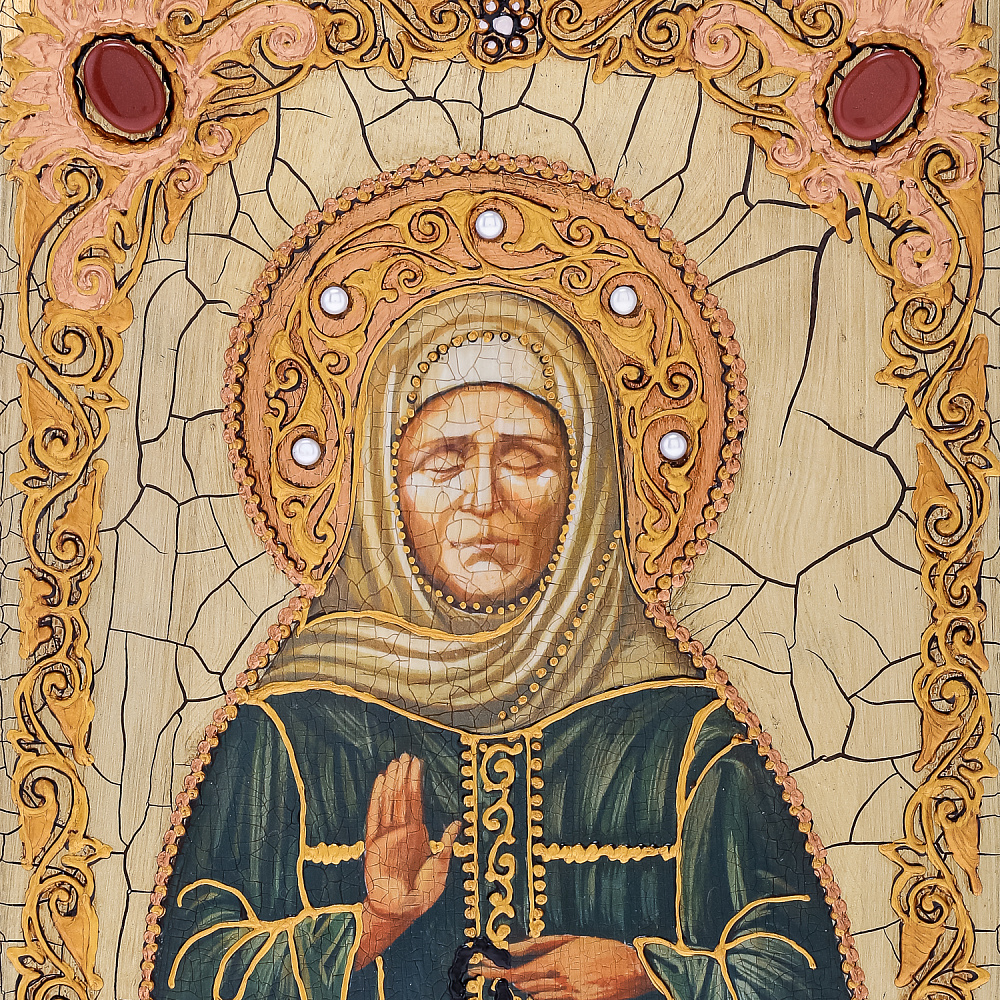 Икона из мореного дуба «Блаженная Матрона Московская» 20х15 см - интернет магазин Русь Велика я фото 2