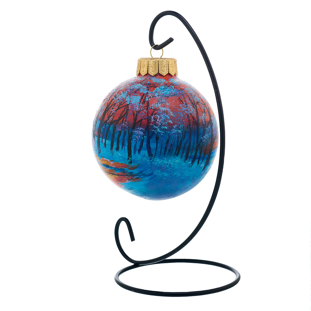 Елочный шар с ручной росписью «Трамвай» - интернет магазин Русь Велика я фото 3