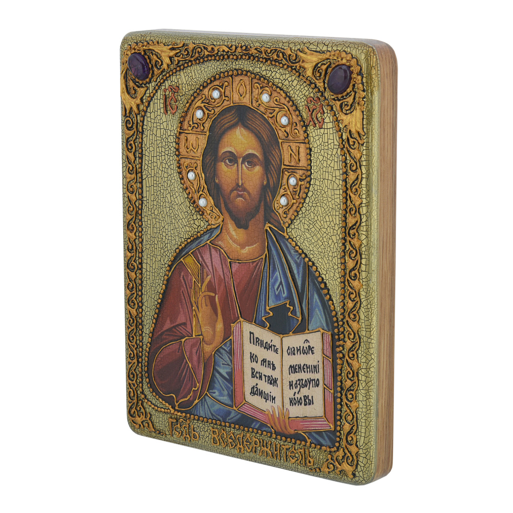 Венчальная пара икон «Божья Матерь Владимирская и Вседержитель» 15х20 см - интернет магазин Русь Велика я фото 8