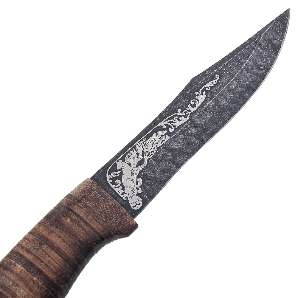 Нож сувенирный из дамасской стали «Олимп-6». Златоуст - интернет магазин Русь Велика я фото 3