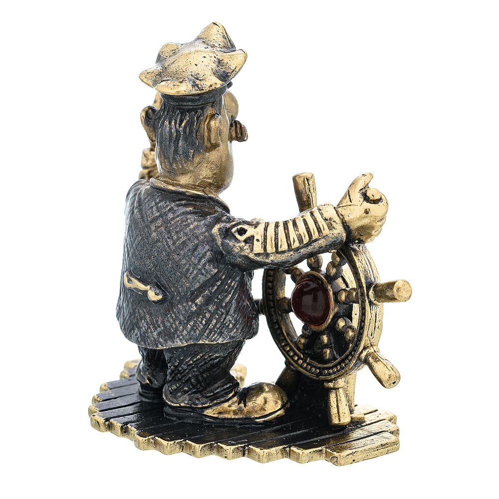 Статуэтка с янтарем «Капитан у штурвала» - интернет магазин Русь Велика я фото 4