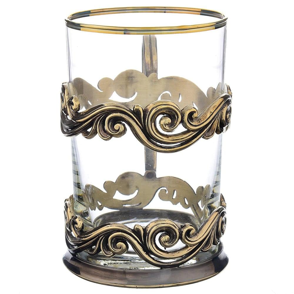 Подстаканник латунный «Волна» - интернет магазин Русь Велика я 