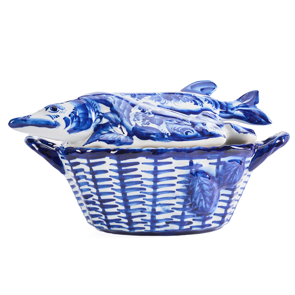 Супник «Щука». Гжель - интернет магазин Русь Велика я фото 5