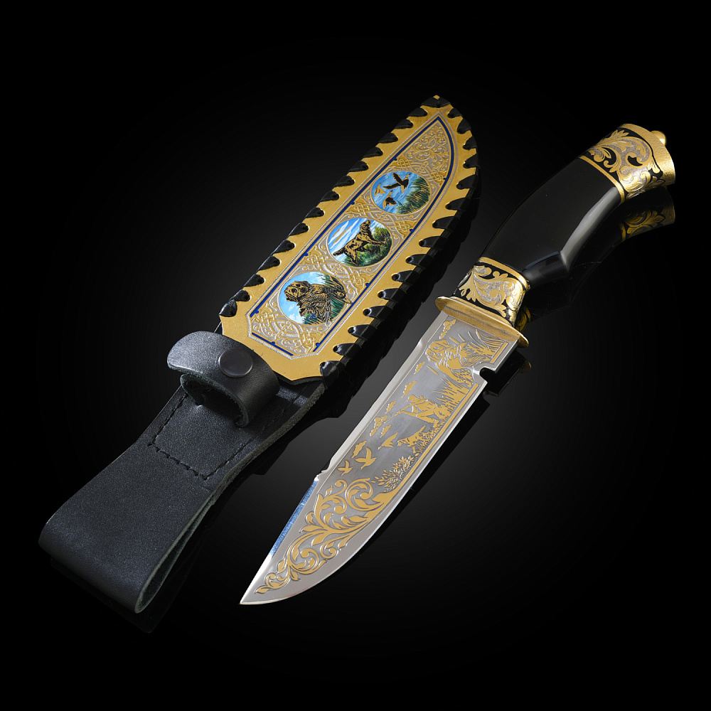 Нож сувенирный «Охота». Златоуст - интернет магазин Русь Велика я 