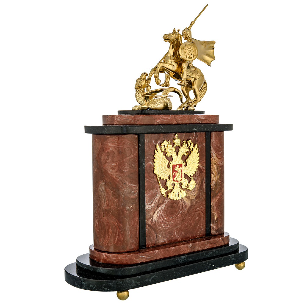 Часы из натурального камня «Георгий Победоносец» - интернет магазин Русь Велика я фото 5