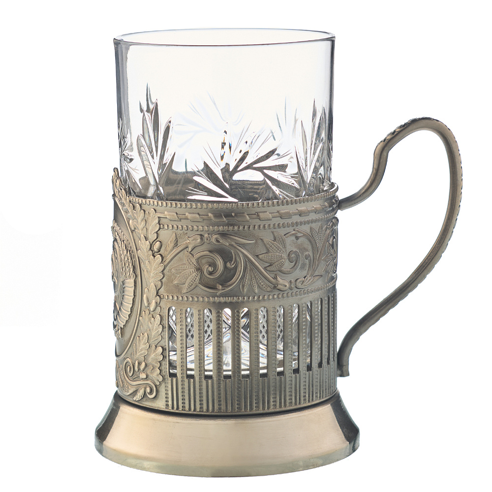 Подстаканник никелированный «Герб СССР» - интернет магазин Русь Велика я фото 1