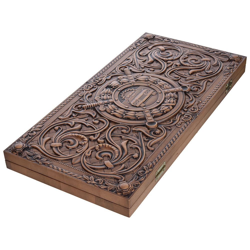 Деревянные резные нарды «ГИБДД» 60х30 см - интернет магазин Русь Велика я фото 1