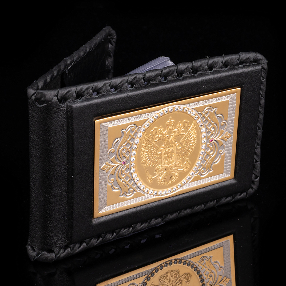 Визитница карманная «Герб РФ». Златоуст - интернет магазин Русь Велика я 
