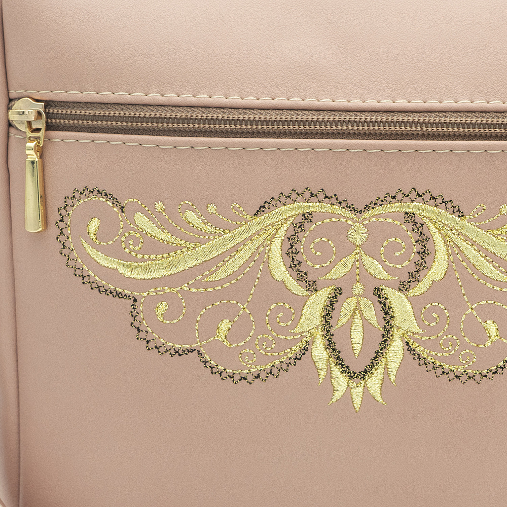 Сумка «Рассвет». Пудровая с вышивкой - интернет магазин Русь Велика я фото 2