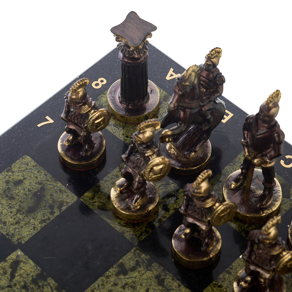 Шахматы из камня и бронзы «Римские» 40х40 см - интернет магазин Русь Велика я фото 3