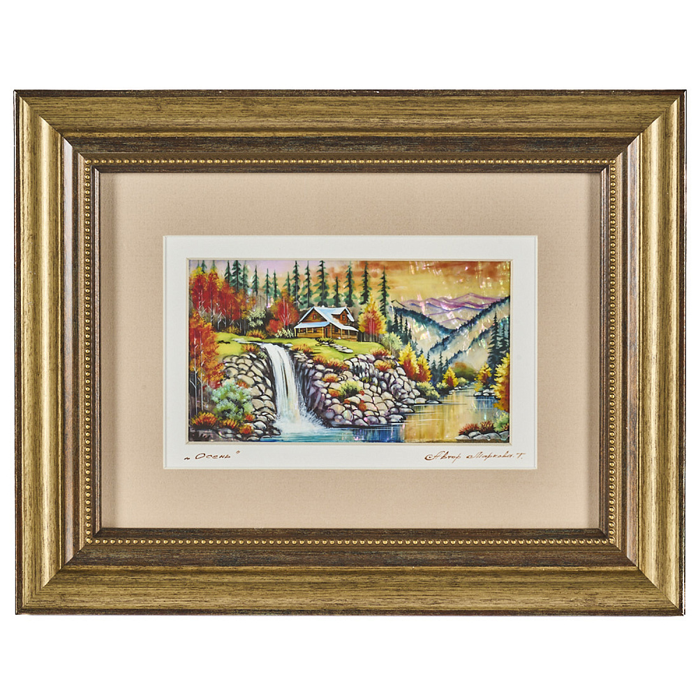 Картина на перламутре «Осень» 28х22 см - интернет магазин Русь Велика я 