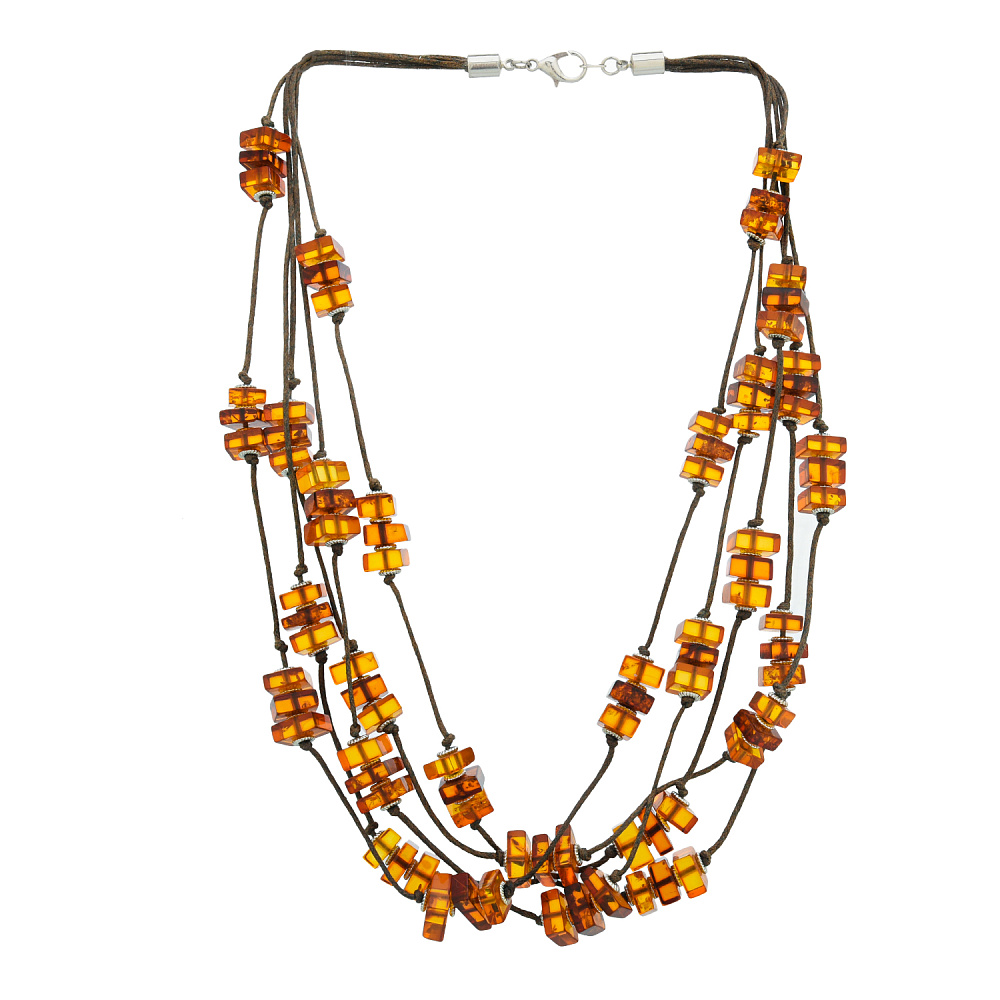 Бусы янтарные «Листопад» - интернет магазин Русь Велика я 