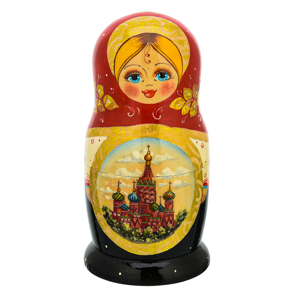 Матрешка «Храм Василия Блаженного» 5 мест - интернет магазин Русь Велика я фото 1