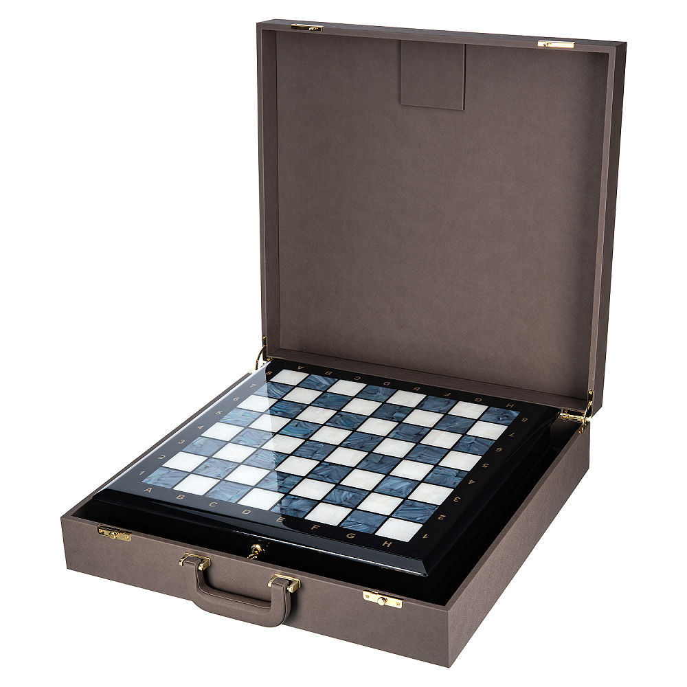 Шахматы с перламутром и фигурами из кости 45х45 см - интернет магазин Русь Велика я фото 14