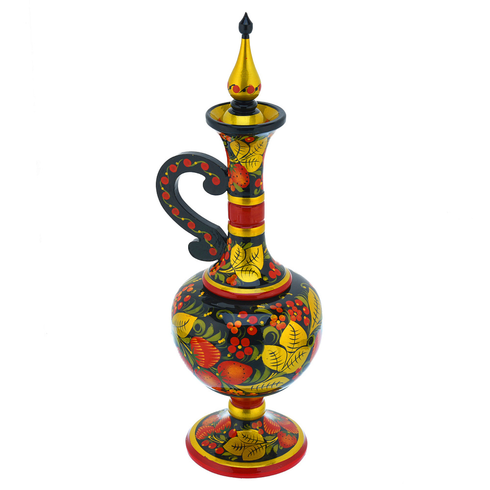 Кувшин с росписью «Ягоды». Хохлома - интернет магазин Русь Велика я фото 2