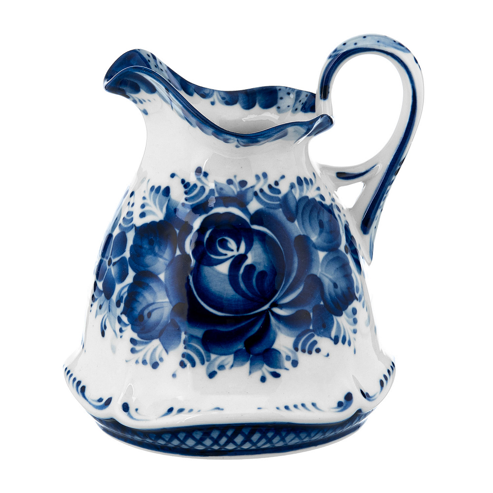 Сервиз чайный на 6 персон «Колокольчик». Гжель - интернет магазин Русь Велика я фото 1