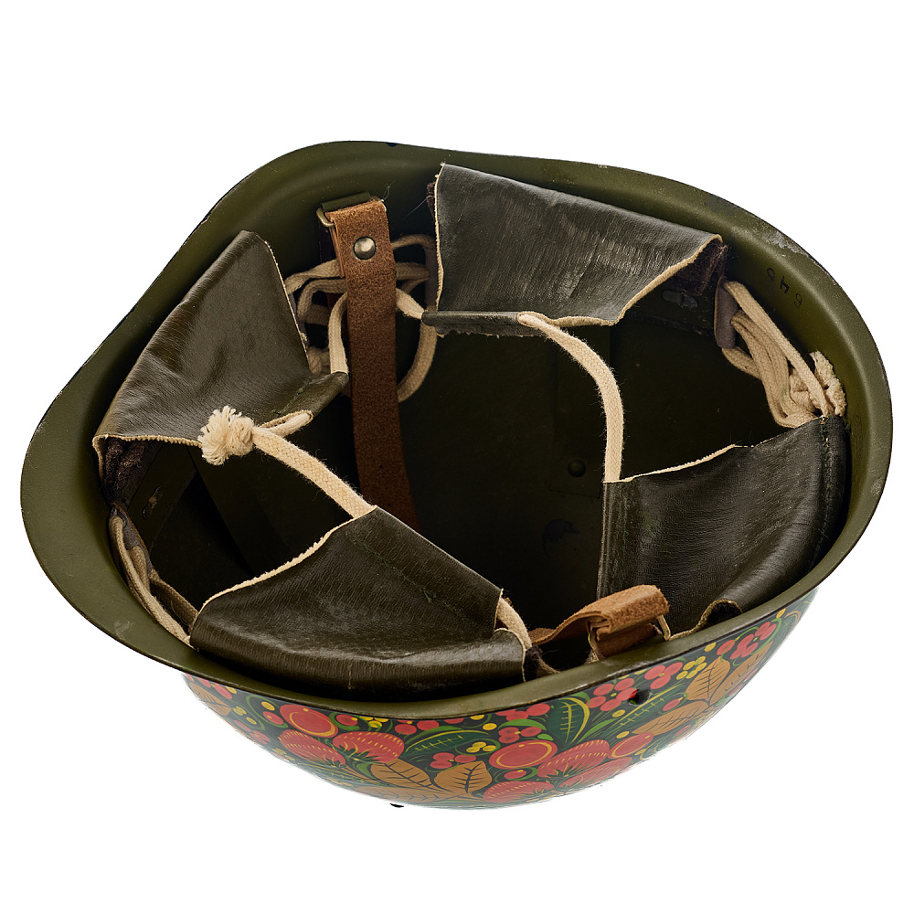 Каска солдатская сувенирная «Клубника». Хохлома - интернет магазин Русь Велика я фото 4