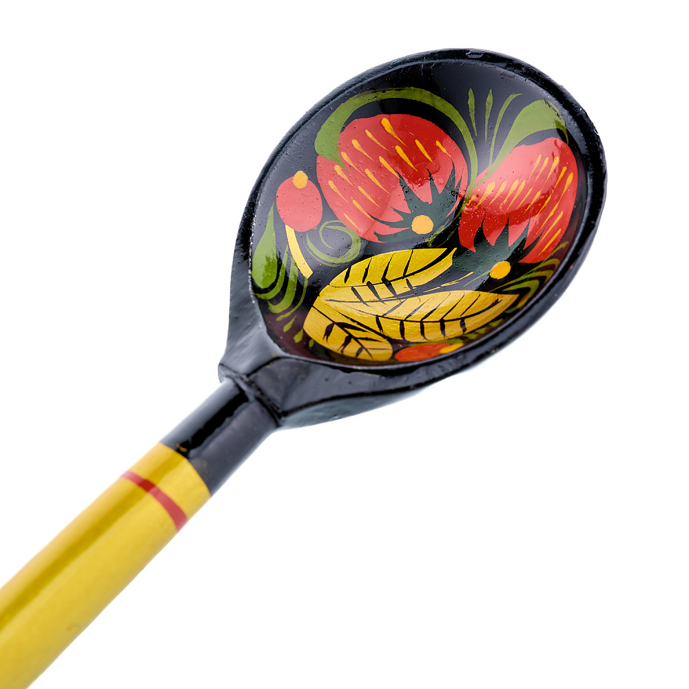 Ложка деревянная с росписью. Хохлома - интернет магазин Русь Велика я фото 1