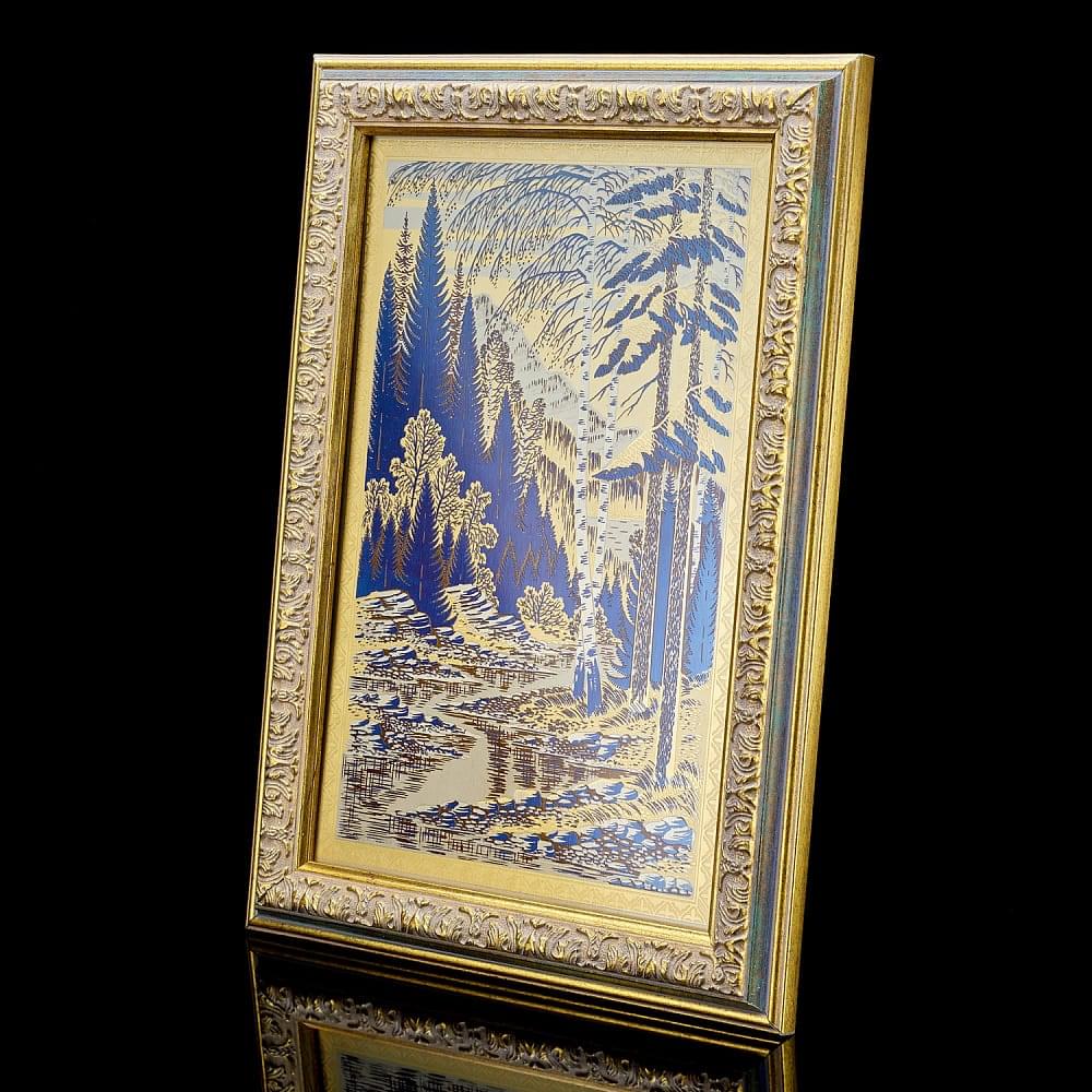 Панно-гравюра «Безымянный ручей». Златоуст 20 х 30 см - интернет магазин Русь Велика я фото 1