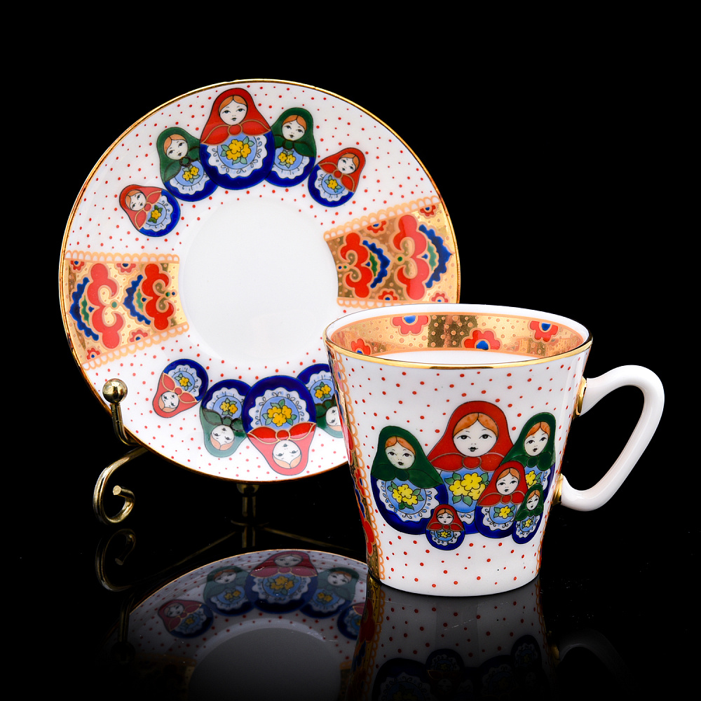 Кофейная пара «Русские матрешки» 80 мл - интернет магазин Русь Велика я 