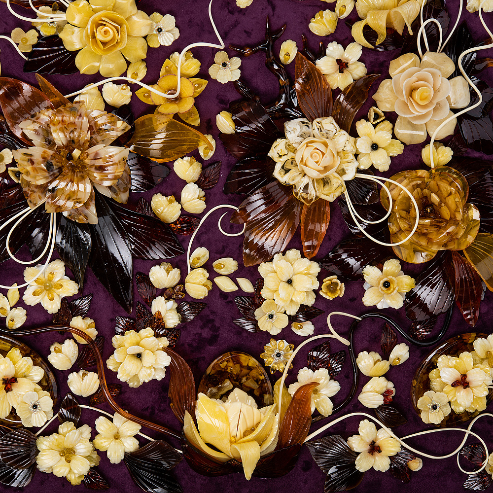 Картина янтарная «Версальский букет» 60х80 см - интернет магазин Русь Велика я фото 5