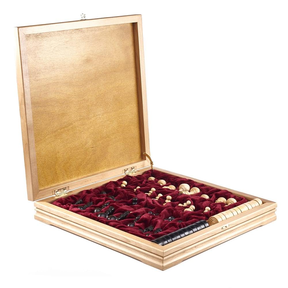 Шахматы деревянные с деревянными фигурами «Неваляшки Плюс» 37х37 см - интернет магазин Русь Велика я фото 5