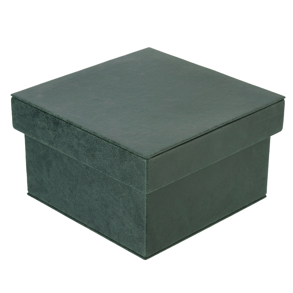 Подарочная упаковка из экокожи зеленая 17х17х10 см - интернет магазин Русь Велика я 