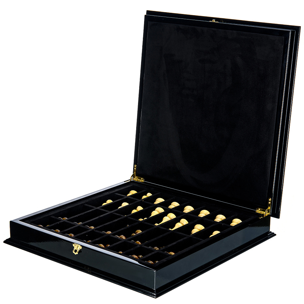 Шахматный ларец с янтарными фигурами «Царский» 48х48 см - интернет магазин Русь Велика я фото 9