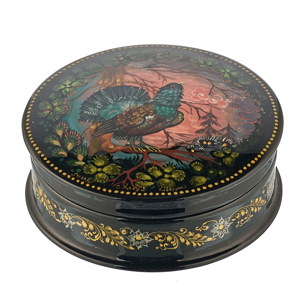 Шкатулка с художественной росписью «Глухарь» - интернет магазин Русь Велика я фото 1